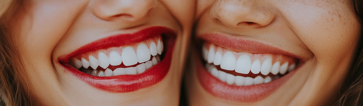 Women with new porcelain veneers in Wrexham